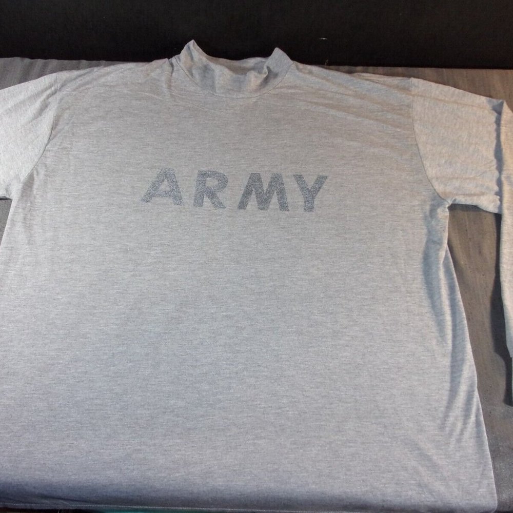 2XL RARE GRAY ARMY IPFU REFLECTIVE LONG SLEEVE PHYSICAL TRAINING SHIRT EC 1164B